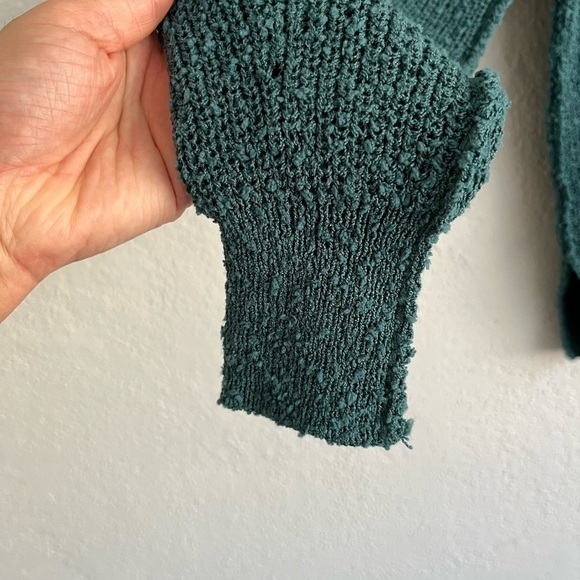 Rachel Zoe Woman Green V-Neck  Oversized Sweater, Size M - Picture 10 of 16